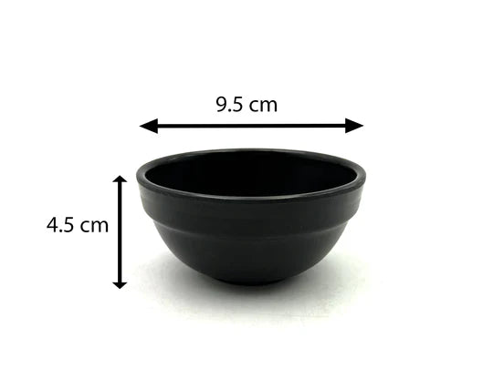 Mat Black Melamine Small Bowl 9.5 cm