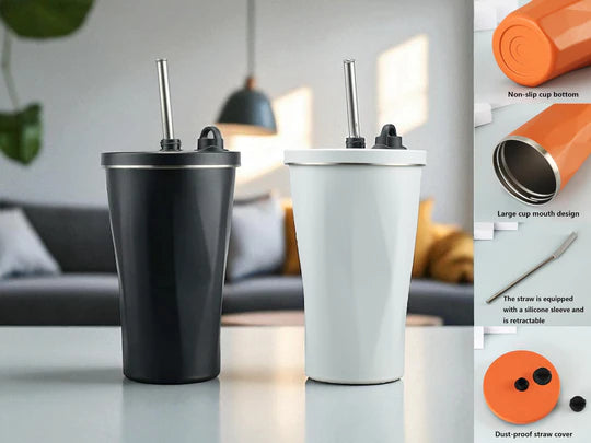 Leak Proof 600 ml Travel Cup with SS Straw