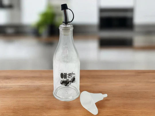 High Quality Acrylic Oil Bottle with Chromed Pourer