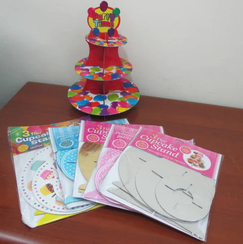 3 Tier Cardboard Cupcake Stand