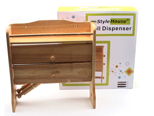 3 levels wooden roll dispenser