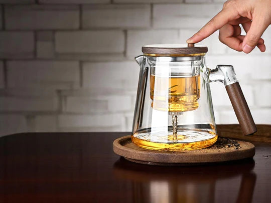 Luxury Borosilicate Glass Tea Kettle wKinetic Infuse