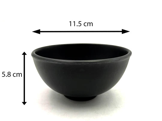 Small Footed Mat Black Melamine Bowl 11.5 cm