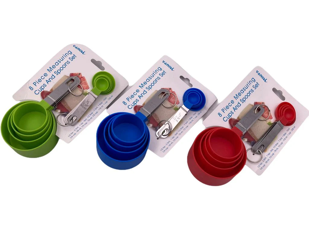 8 pcs Measuring Cups and Spoons With SS Handle