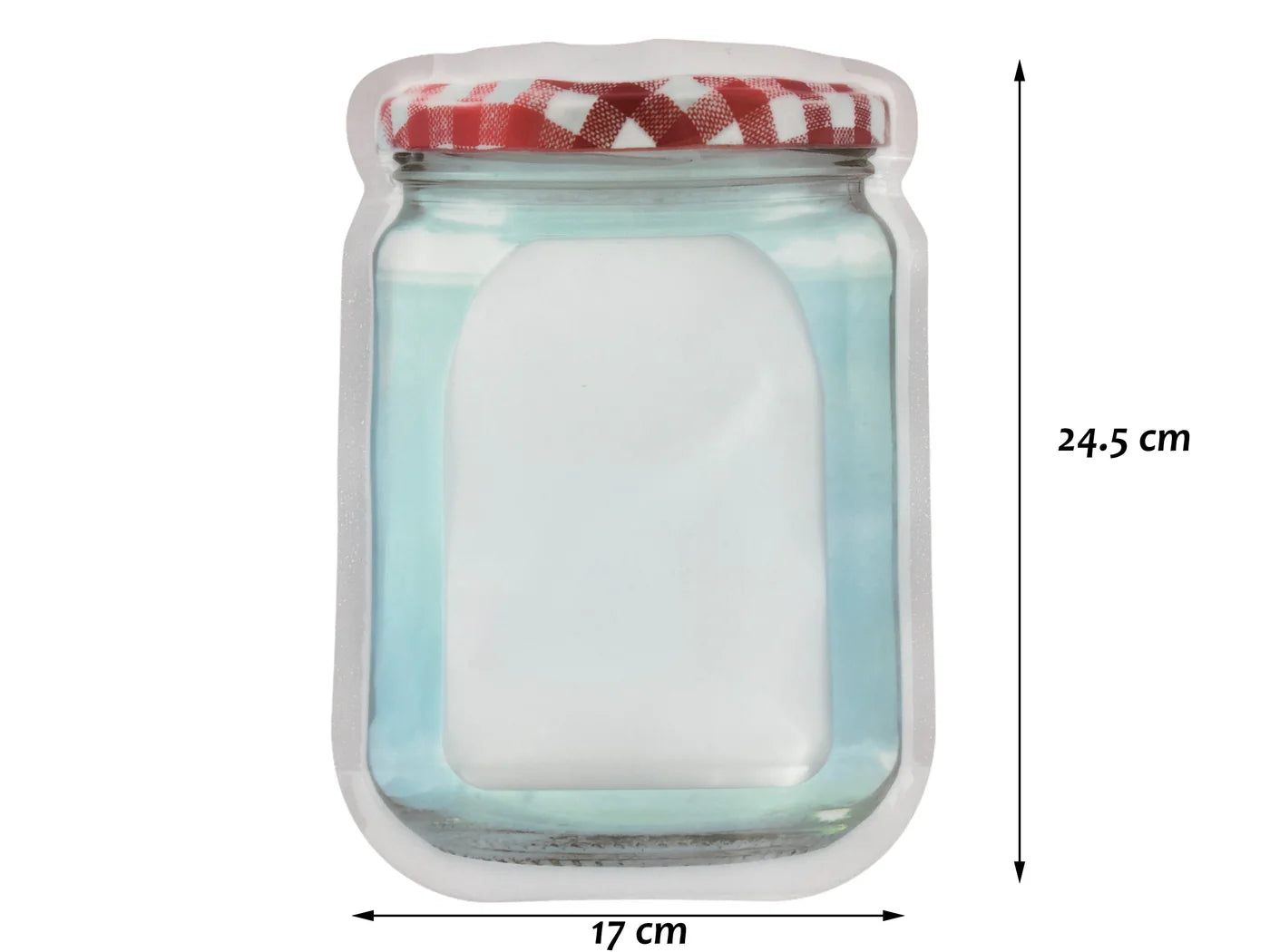 Big reusable lock&seal bag checkered cover jar X12.