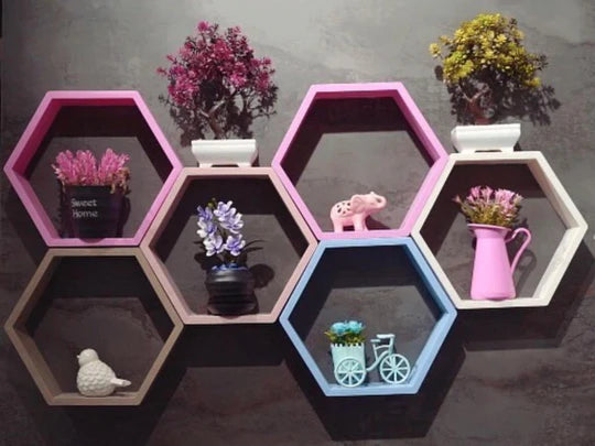 Colorful Honeycomb Frame Rack