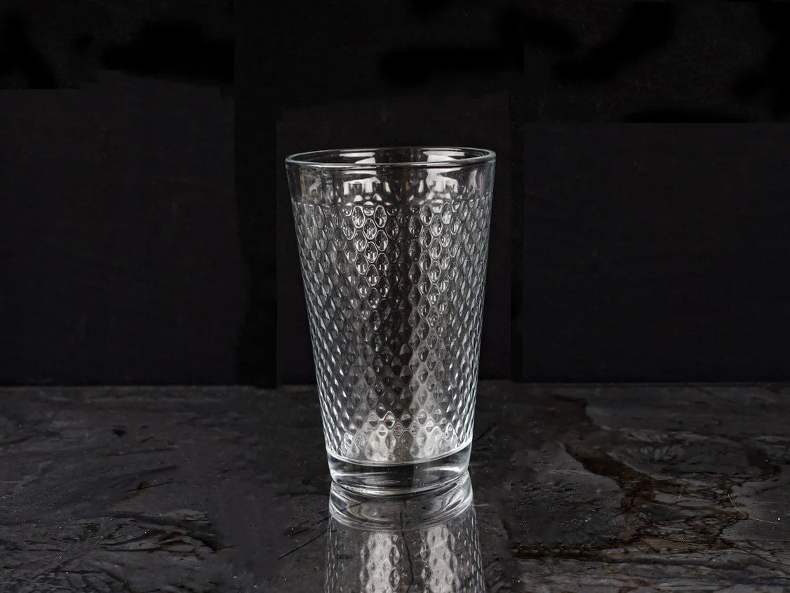 Dotted Glass Water Tumbler 285 ml X3