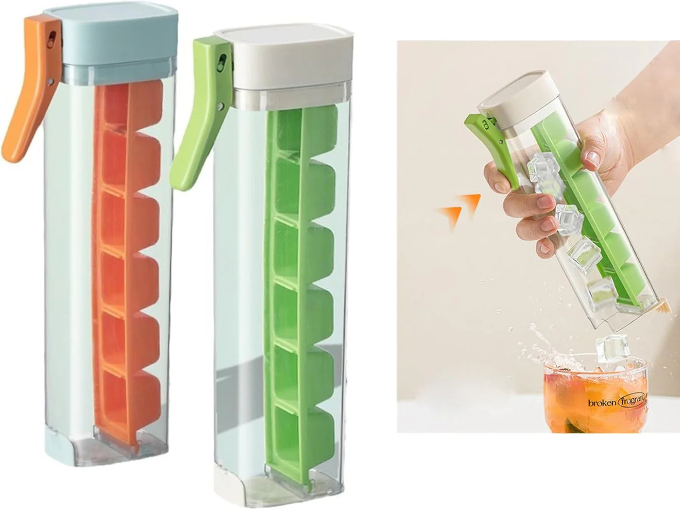 Easy Demould Ice Maker With Handle Single Hand Press