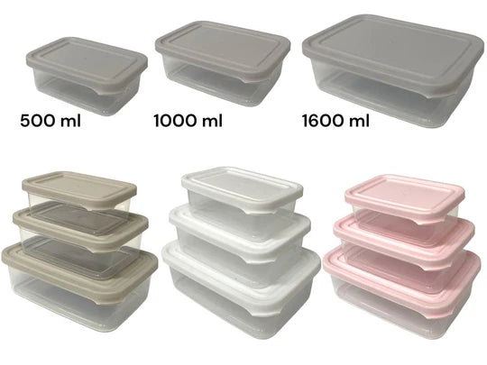 Gold-Med Rectangular Food Storage Set of 3