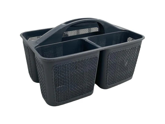 Jute design partitioned detergent organizers