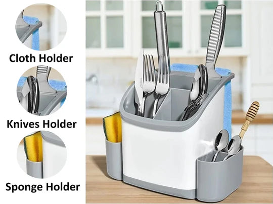 Kitchen Sink Large Cutlery Holder and Organizer