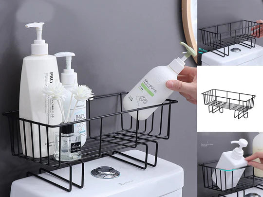 Large Wide Organizing Basket Over Toilet Seat