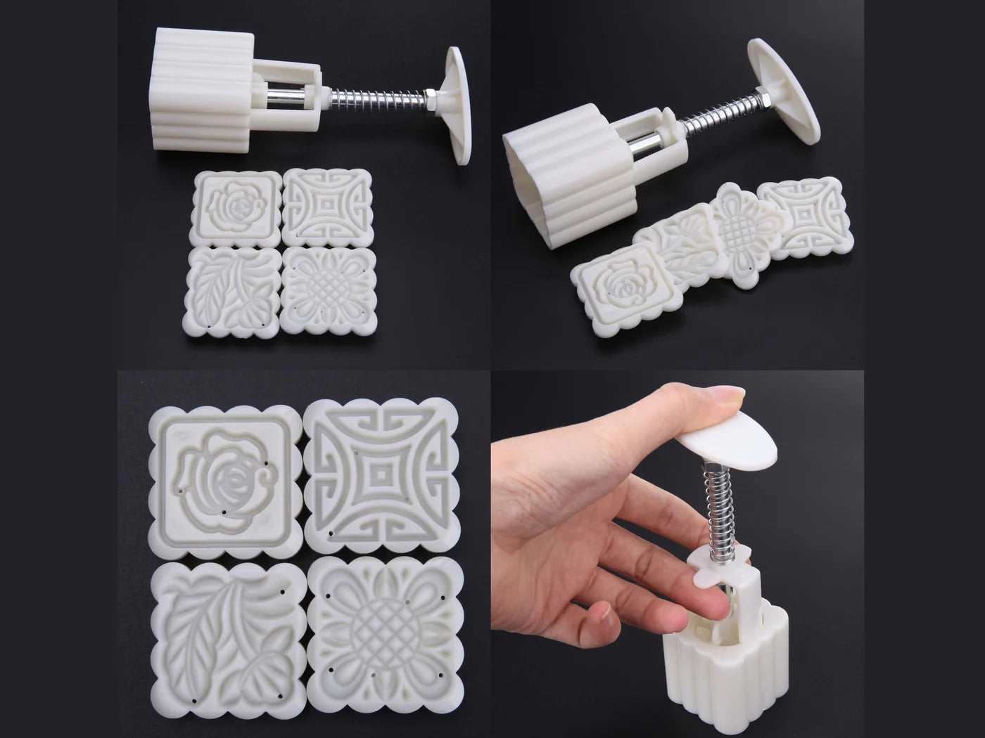 Maamoul Square Press with Spring 4 designs