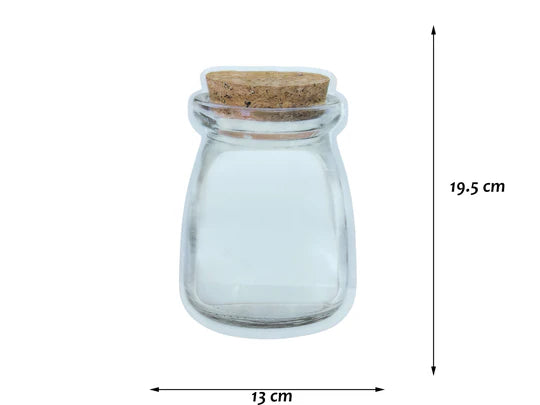 Medium reusable lock and seal bag cork cover jar design