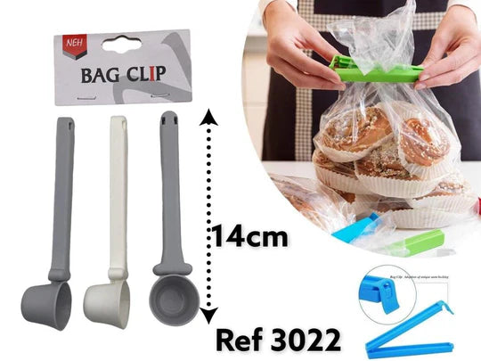 Plastic Bag Clip Deep Spoon X3