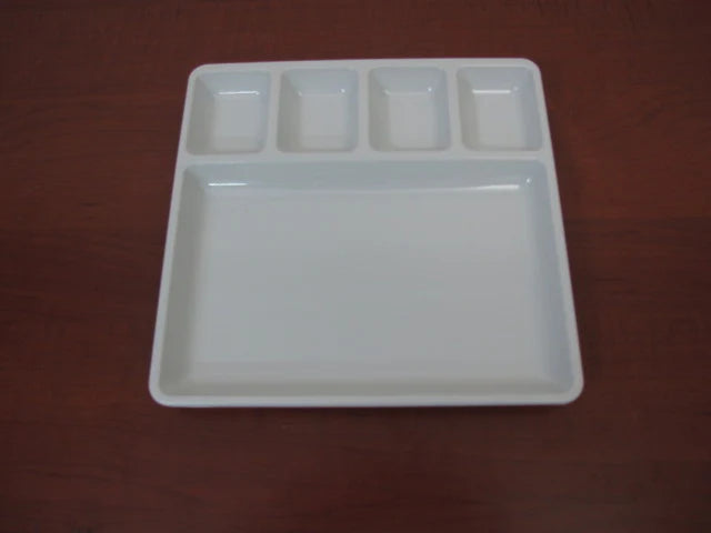 Porelin 5 Compartment Melamine Breakfast Dish