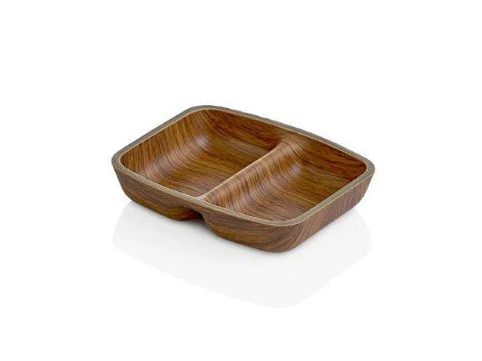 RECTANGULAR 2 COMPARTMENTS SAUCE BOWL
