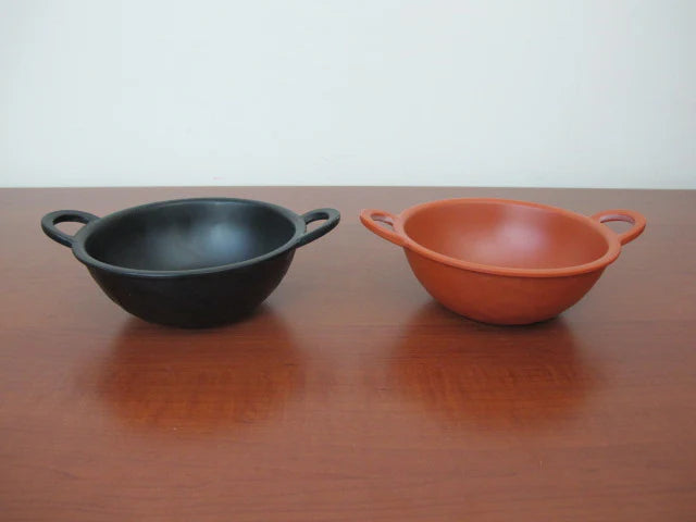 Round Deep Melamine Bowl with Handles 17.5