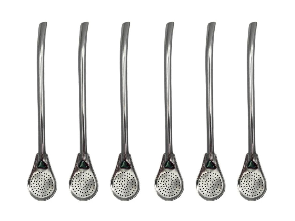 Set of 6 Stainless Steel Modern Matteh Straws