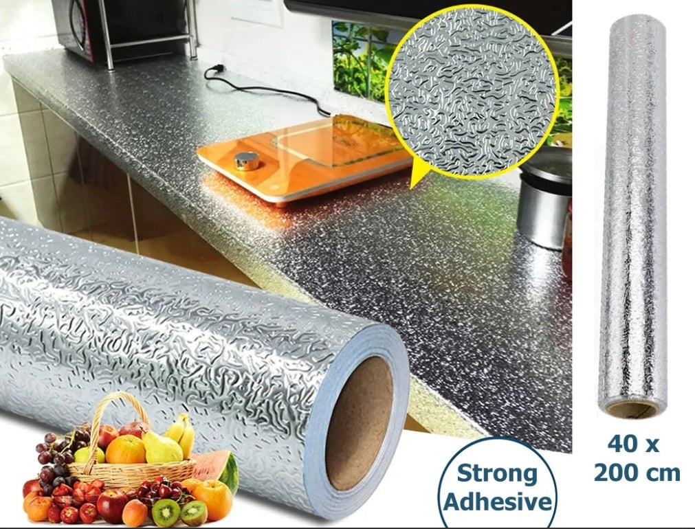 Self Adhesive aluminium kitchen sheet 40 x 200 cm