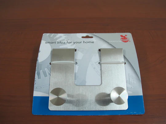 Stainless Steel Door Mounted Hanger with 2 hooks