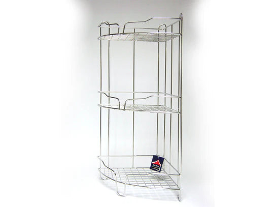 Stainless Steel Shampoo Corner; 3 Levels