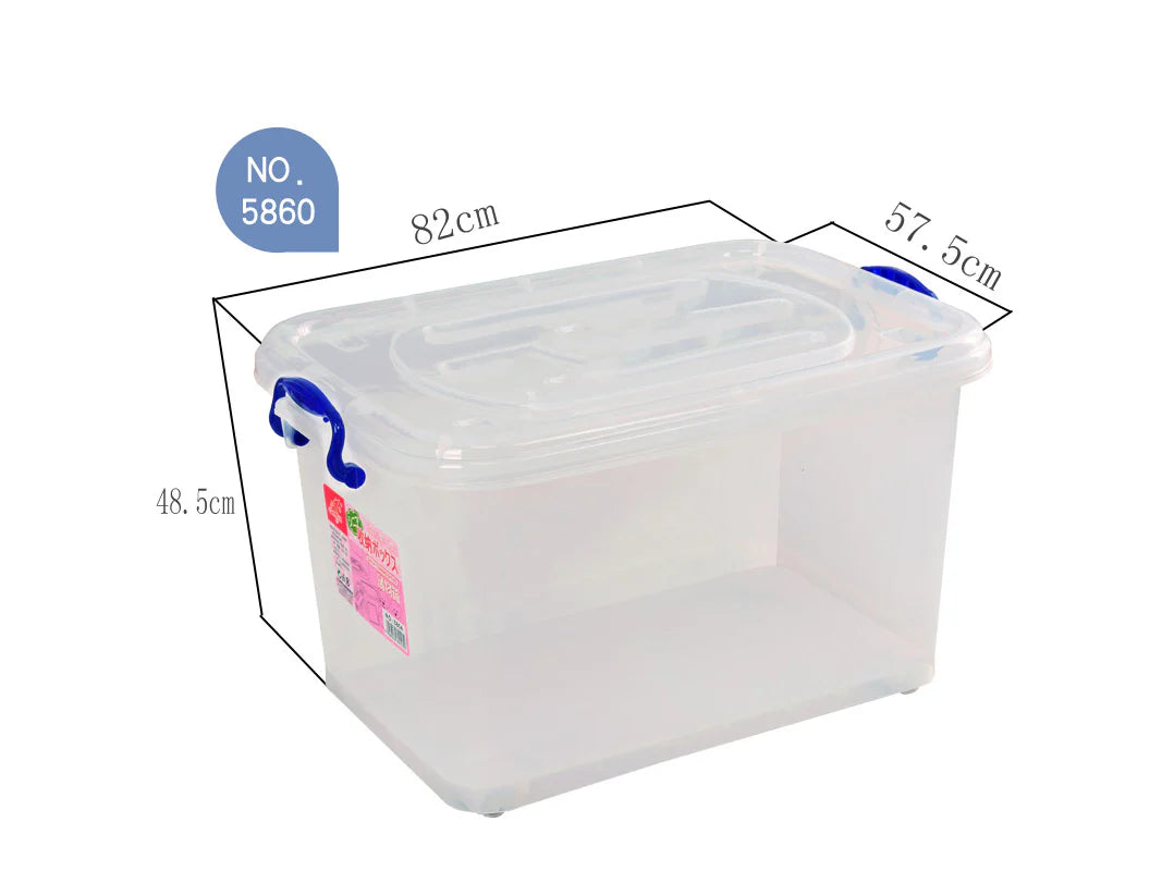 ECOPLUS Clear Storage Box 160 lt with Wheels