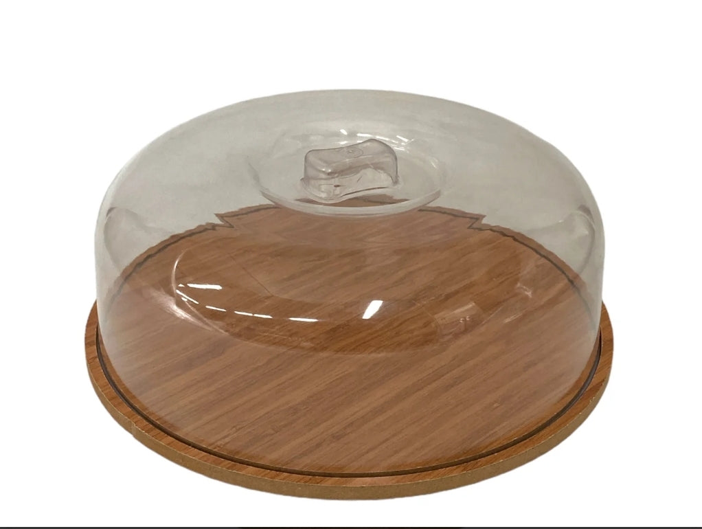 Round Wooden Cake Dome 27.5 cm