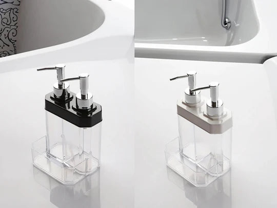 Double Liquid Soap Dispenser with Sponge Holder