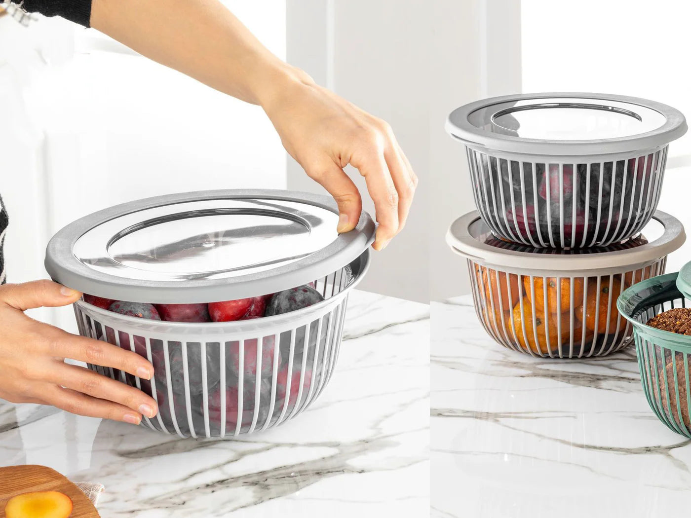 Linea Round Bowl 3 L with cover