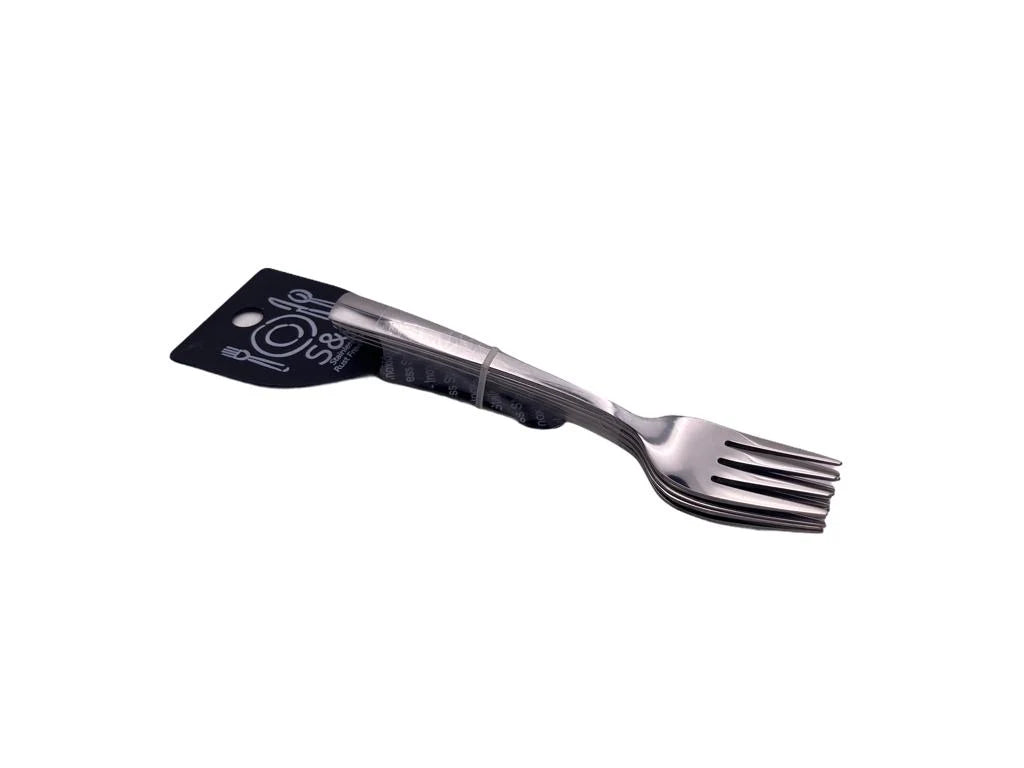 Plain modern cake forks X6.
