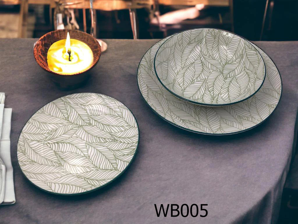 18 Pieces Dinner Set Full Pad Print