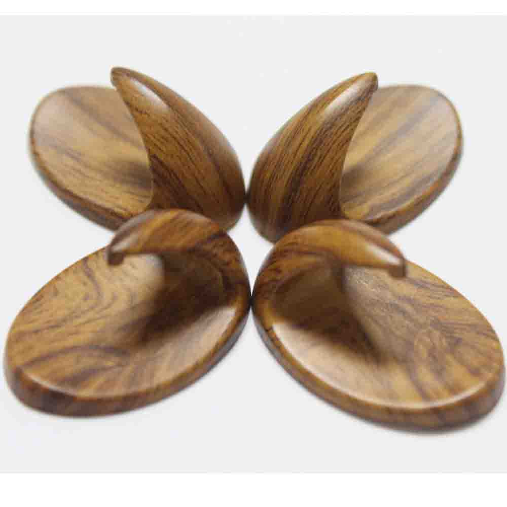 Wooden Oval Adhesive Hook x30