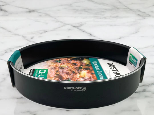 Dosthoff Black Quantum Round Oven Tray 36 cm