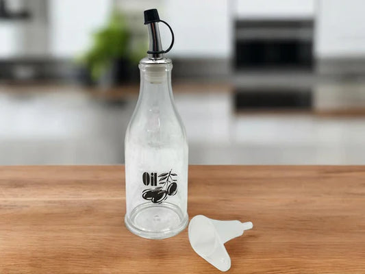 High Quality Acrylic Oil Bottle with Chromed Pourer