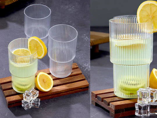 Set of 3 Large Plastic Cups "Origami"