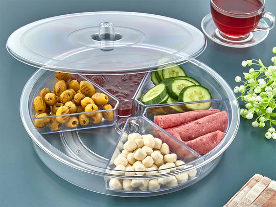 Twista Diivided Transparent Rotating Table Organizer