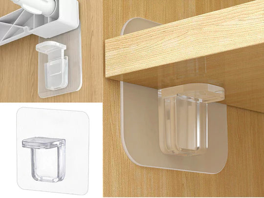 4 Self-Adhesive Support Holders Rack Shelf Support Hooks