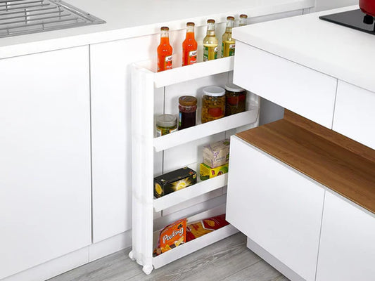 4 Tiers Narrow Shelf Unit with Wheels ORG-71