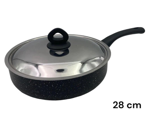 Black Granite Nouval Sauteuse 28 cm