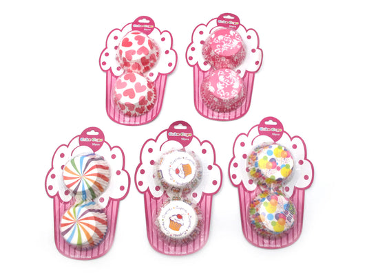 50 Colored Paper Muffin Holders in a Box X2