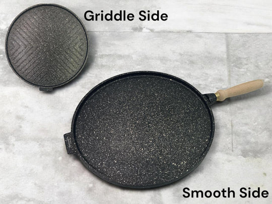 Dosthoff Granite Round Grill 36 cm with wooden handle