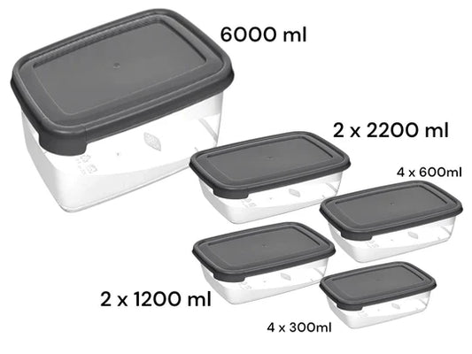 Set of 13 Cook & Keep Rectangular Food Containers