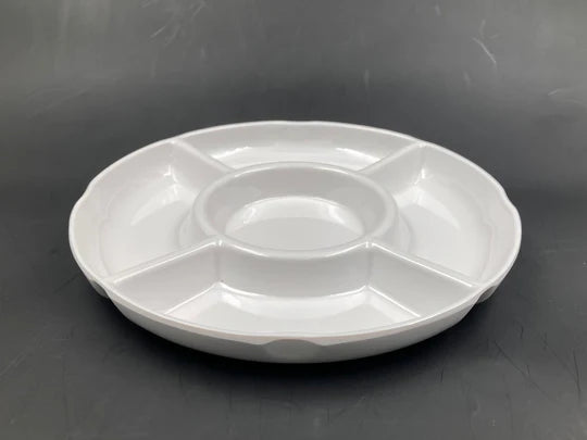 5 compartments divided dish 13" size 33 cm