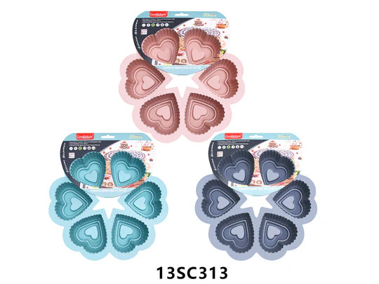 6 Hearts Silicone Cake Mold