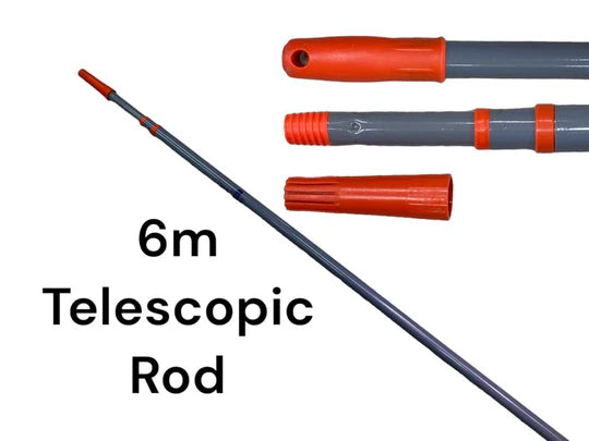 6 M Long Iron Pole For Solar and Glass Windows with Conn