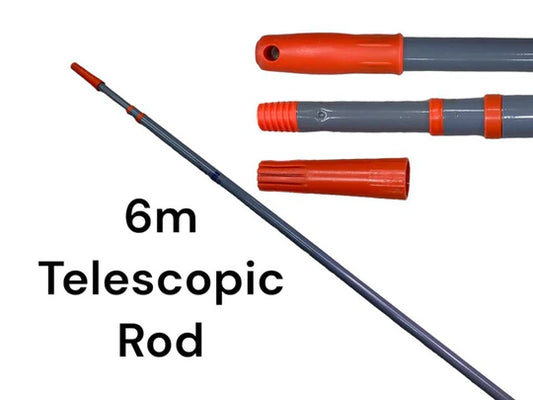 6 M Long Iron Pole For Solar and Glass Windows with Conn