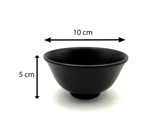 Mat Black Melamine Footed Bowl 10 cm