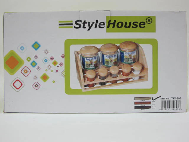 8 Pieces Wooden Spice Rack