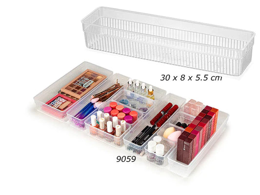 Small Transparent Drawer Organizer 30x8 cm